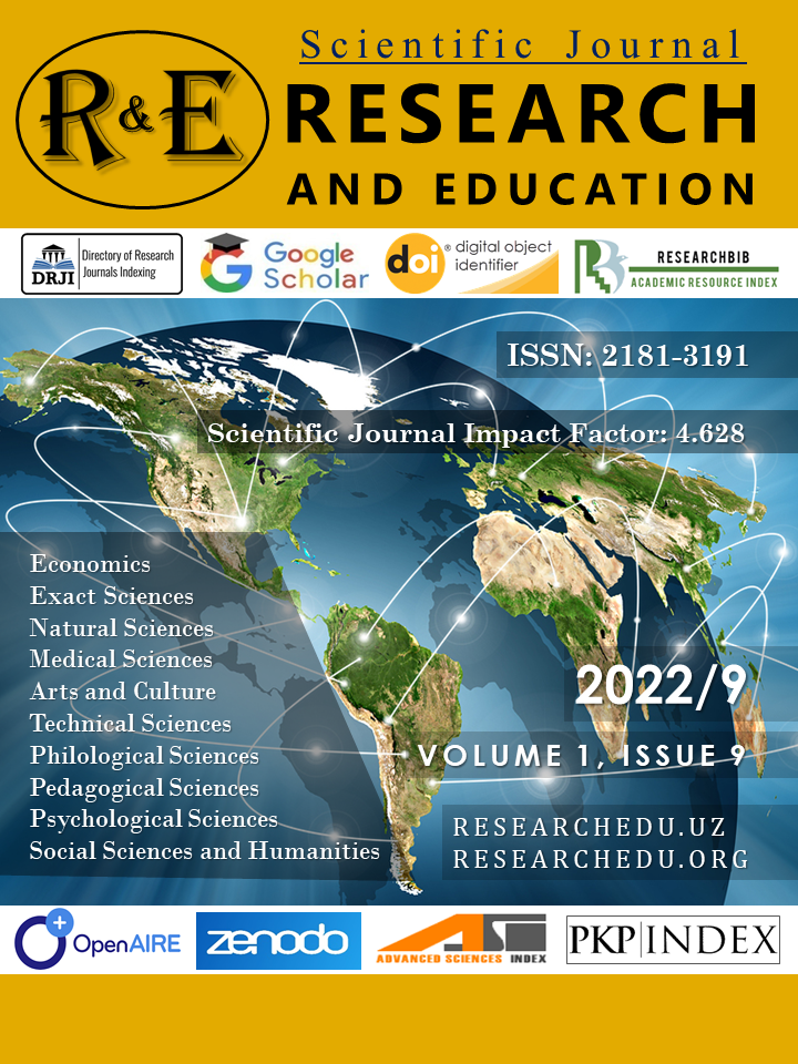 					View Vol. 1 No. 9 (2022): RESEARCH AND EDUCATION
				