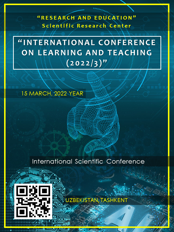 					View Vol. 1 No. 3 (2022): INTERNATIONAL  СONFERENCE  ON  LEARNING  AND  TEACHING 2022/3
				