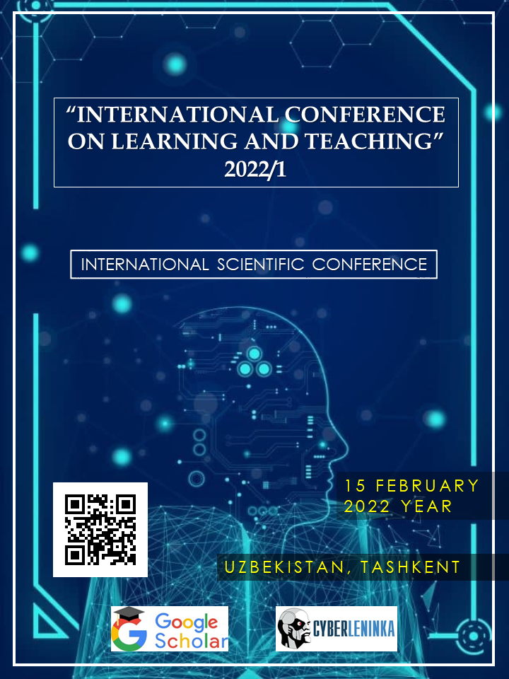 					View Vol. 1 No. 1 (2022): INTERNATIONAL  СONFERENCE  ON  LEARNING  AND  TEACHING 2022/1
				