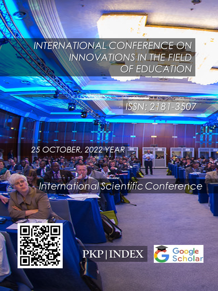 					View Vol. 1 No. 1 (2022): INTERNATIONAL CONFERENCE ON INNOVATIONS IN THE FIELD OF  EDUCATION
				